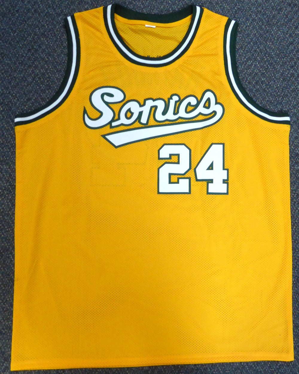 Seattle Sonics Spencer Haywood Autographed Signed Gold Jersey "HOF 15" MCS Holo