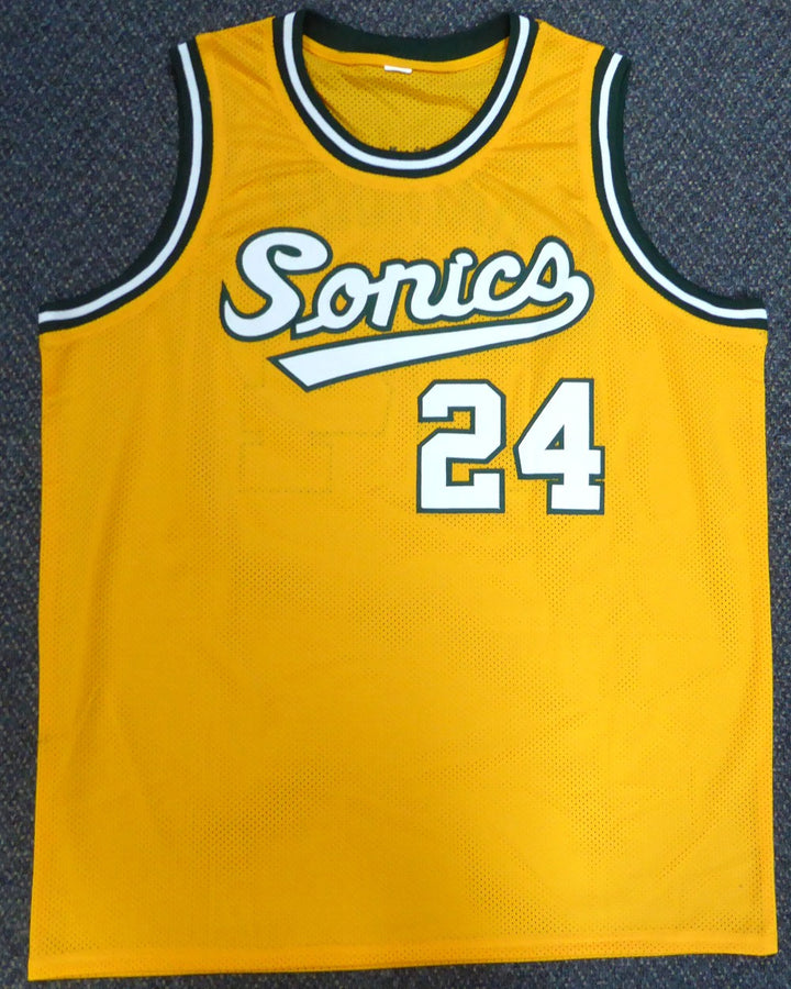 Seattle Sonics Spencer Haywood Autographed Signed Gold Jersey "HOF 15" MCS Holo