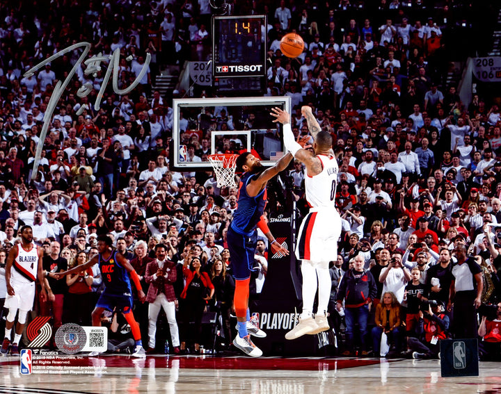 Damian Lillard Signed 8X10 Photo Portland Trailblazers Playoff Buzzer Beater