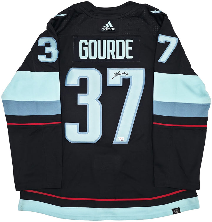 Kraken Yanni Gourde Signed Blue Adidas Primegreen Jersey Size 54 Fanatics