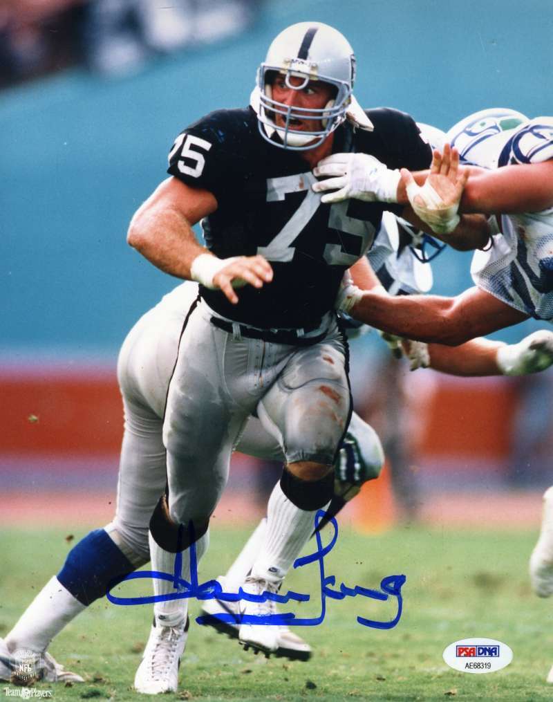 Howie Long Psa Dna Coa Autograph 8x10 Raiders Photo  Hand Signed Authentic