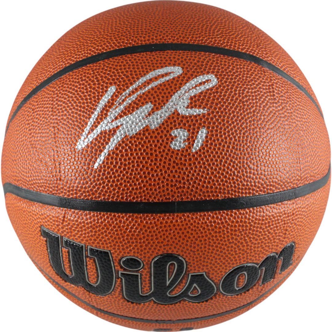 Dominique Wilkins Autographed Atlanta Hawks I/O Wilson Basketball Beckett 50342