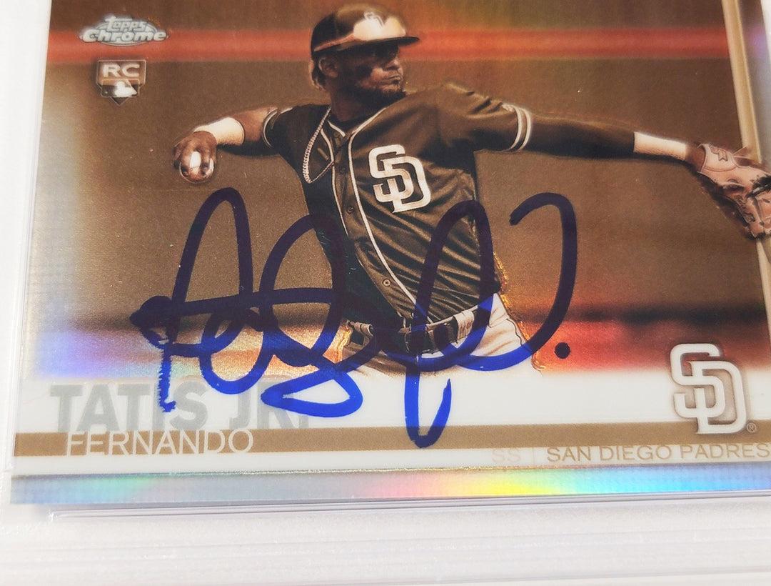 Fernando Tatis Jr. Signed 2019 Topps Chrome Sepia Refractor RC 203 PSA 9 PSA/DNA