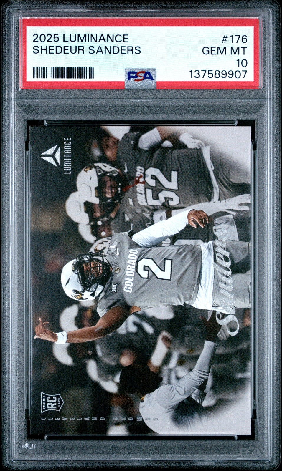 Graded 2025 Panini Luminance Shedeur Sanders #176 Rookie Card PSA 10