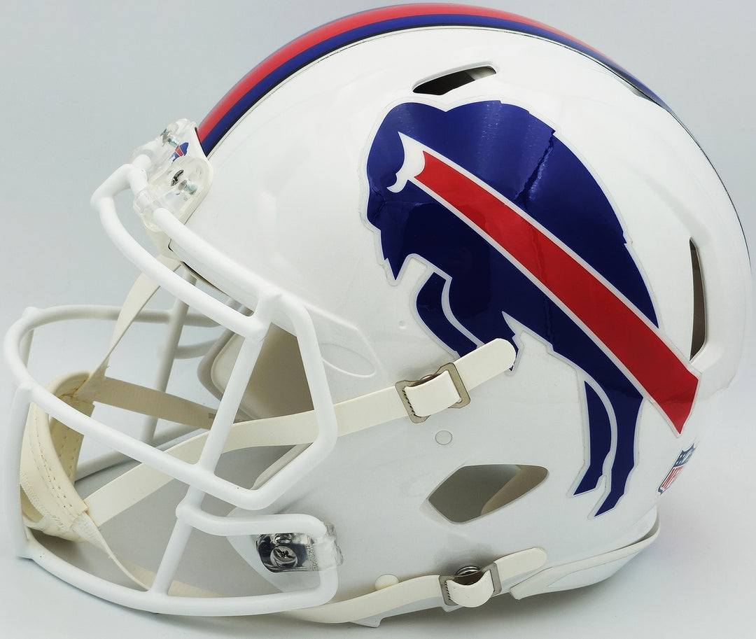Jim Kelly, Thurman Thomas Andre Reed Auto Bills Greats White FS Authentic Helmet
