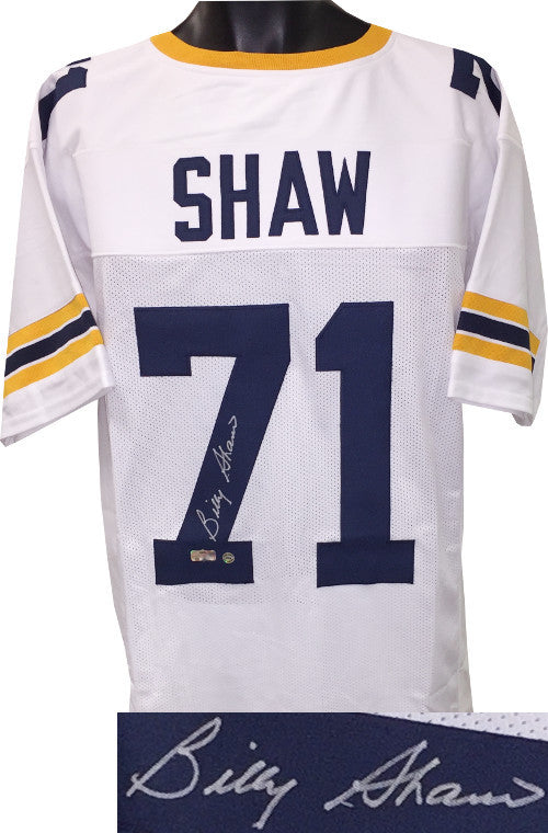 Billy Shaw signed White College Stitched Football Jersey XL- Radtke Sports Holo