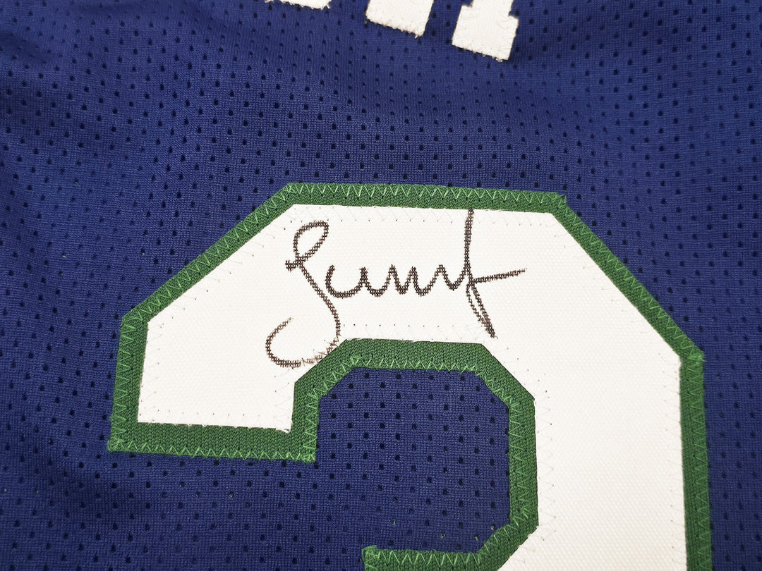Dallas Mavericks Steve Nash Autographed Signed Blue Stat Jersey Beckett Witness