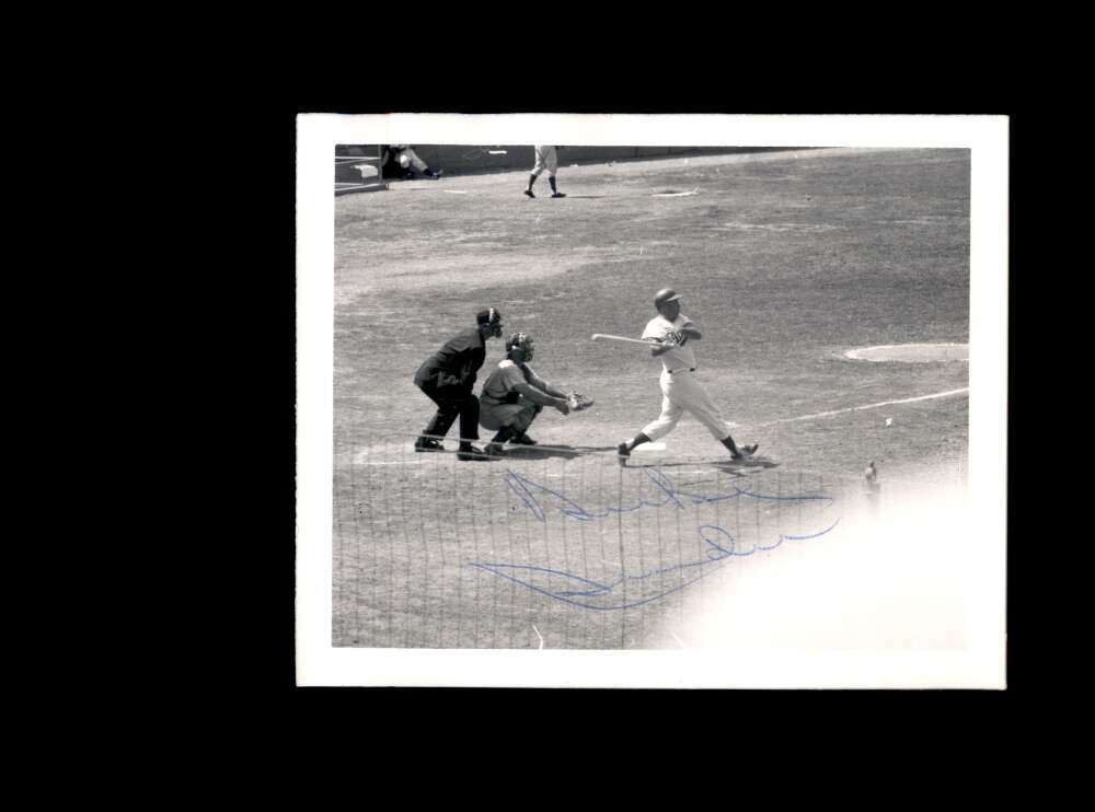 Duke Snider JSA Coa Signed Vintage 4x5 1950`s Los Angeles Dodgers Original Photo