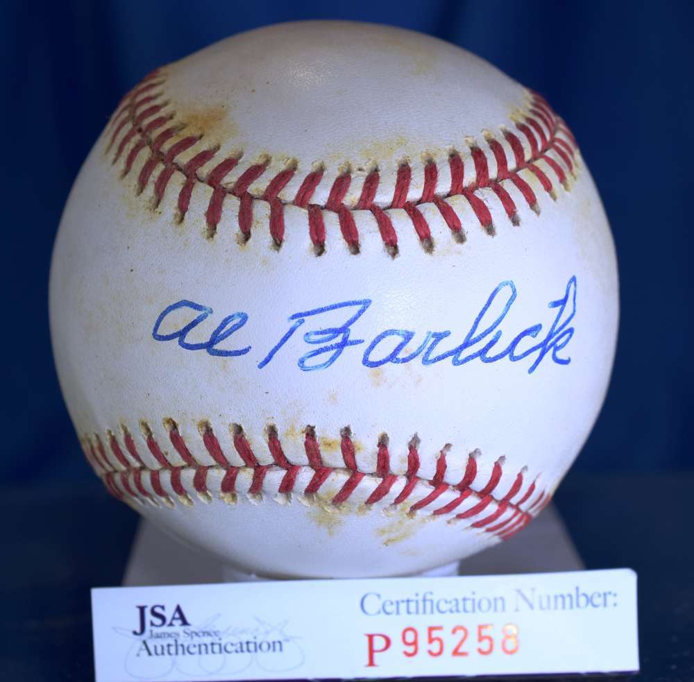 Al Barlick Jsa Hand Signed National League Autograph Baseball Authentic