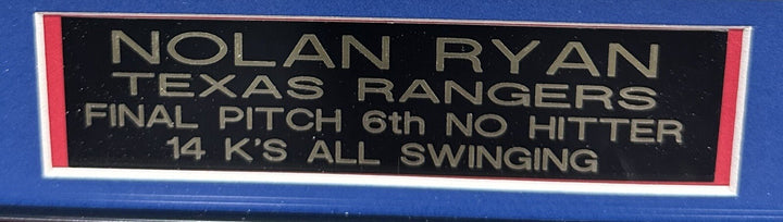 Nolan Ryan Signed 8x10 Framed Photo Rangers 6th No Hitter Mint Autograph SGC COA