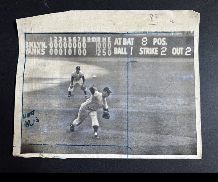 Don Larsen Yankees original 1956 World Series Perfect Game Pg 11x14 wire photo