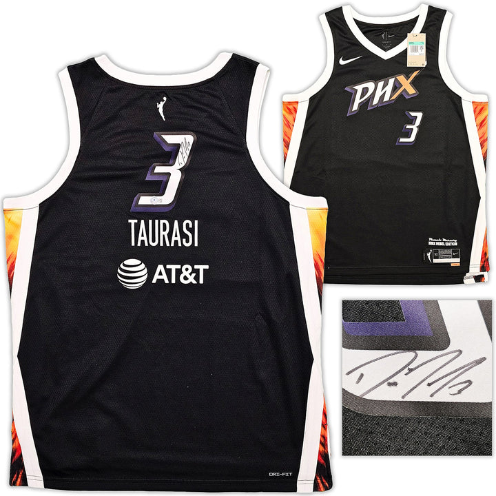 Phoenix Mercury Diana Taurasi Auto Black Nike Rebel Edition Jersey Sz XL Beckett
