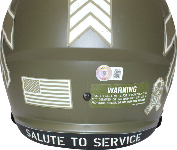 Stefon Diggs Autographed/Signed Buffalo Bills F/S Salute Helmet BAS 40102