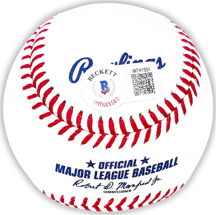 Vladimir Guerrero Sr. Signed MLB Baseball Anaheim Angels "HOF 18" Beckett Wit