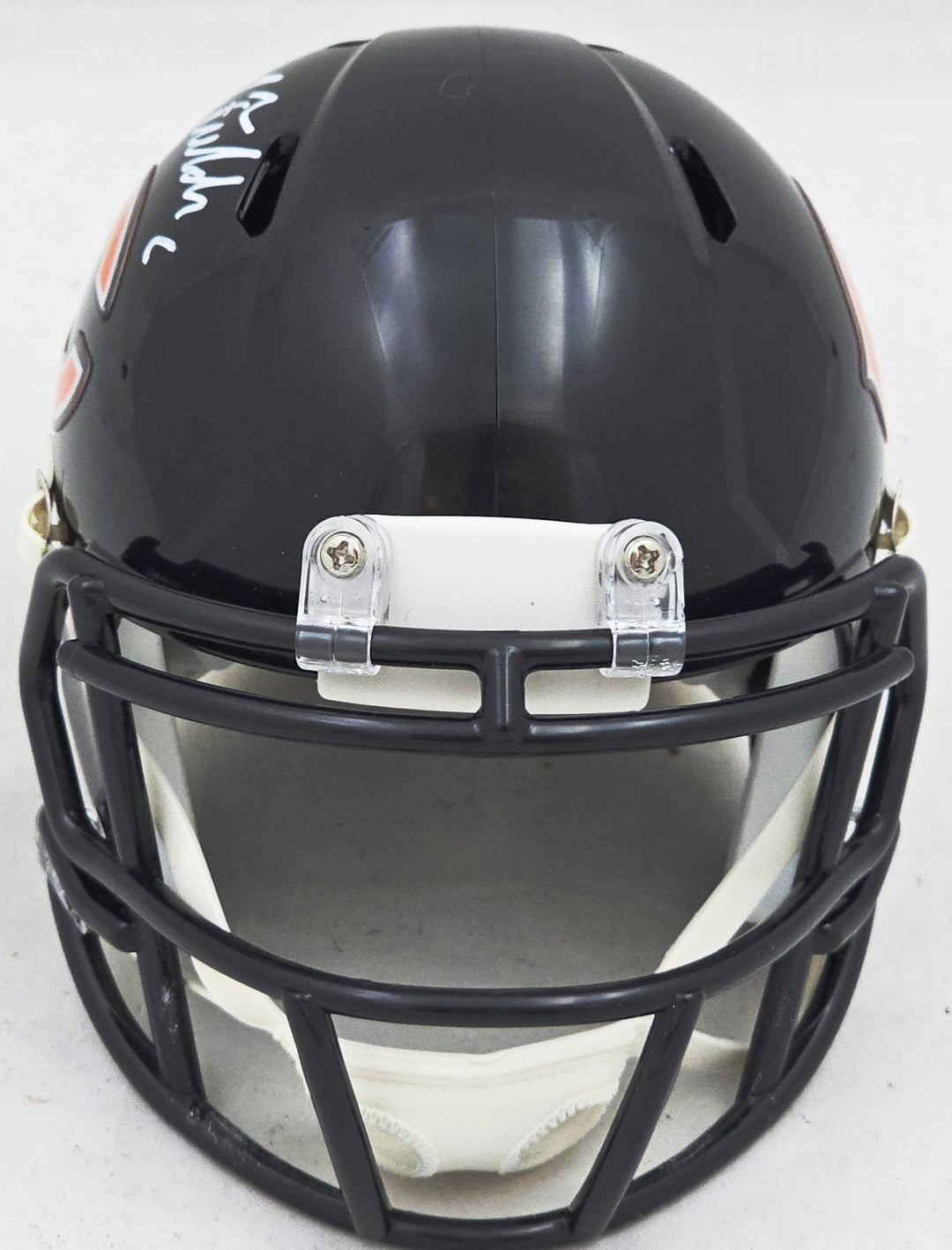 Justin Fields Signed Chicago Bears Blue Speed Mini Helmet Beckett Wit
