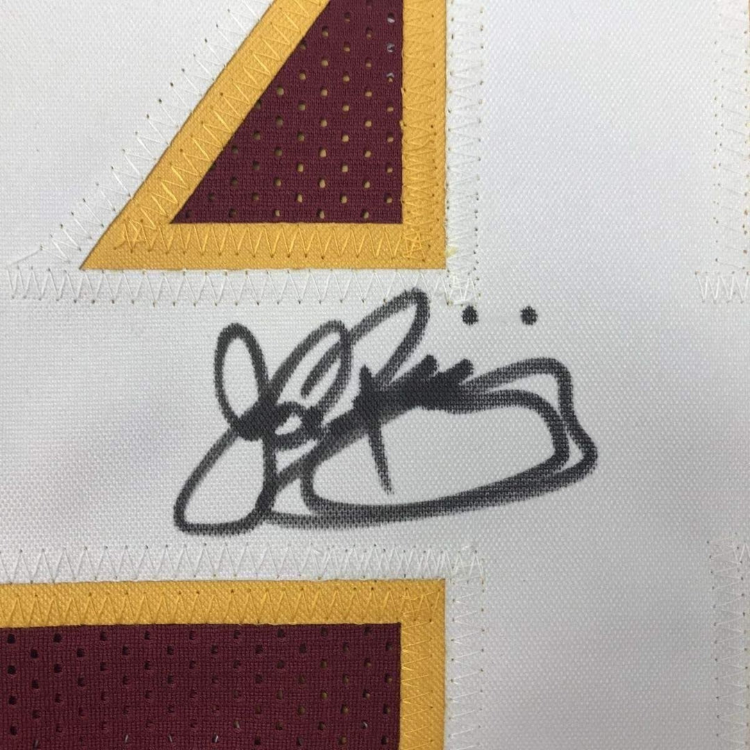 Framed Signed John Riggins 35x39 Washington Burgundy Jersey JSA COA