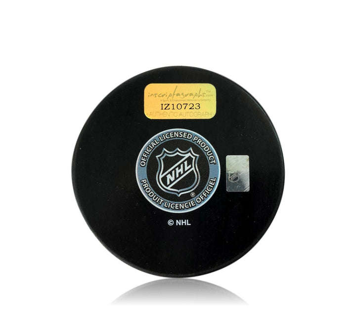 Peyton Krebs Signed Puck Inscribed: 2019 1st Round Pick Vegas Golden Knights COA
