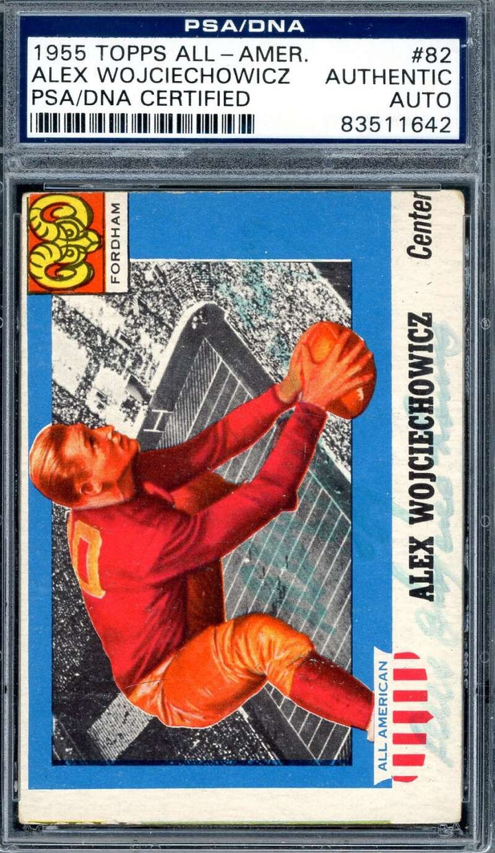 Alex Wojciechowicz PSA DNA Signed 1955 Topps All American Autograph