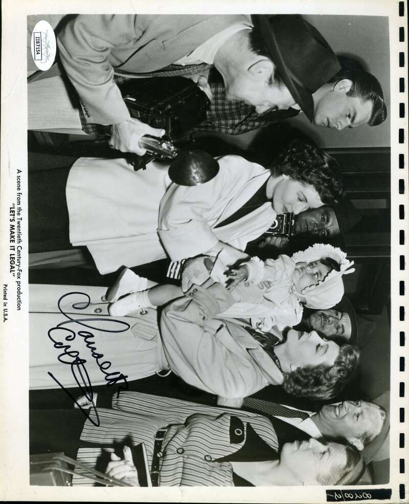 Claudette Colbert JSA Coa Signed 8x10 Photo Autograph