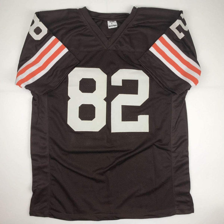 Autographed/Signed OZZIE NEWSOME HOF 99 Cleveland Brown Jersey JSA COA