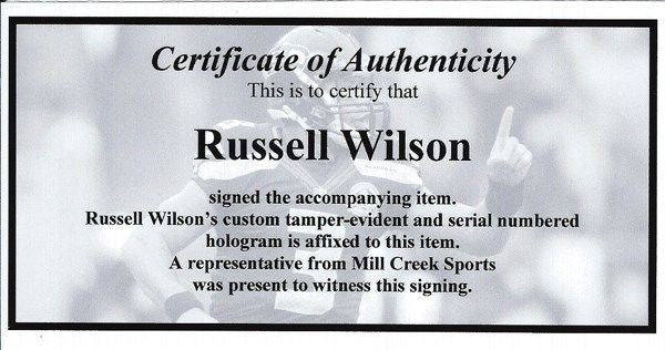Russell Wilson Signed Framed 8x10 Photo Seattle Seahawks First Game RW Holo