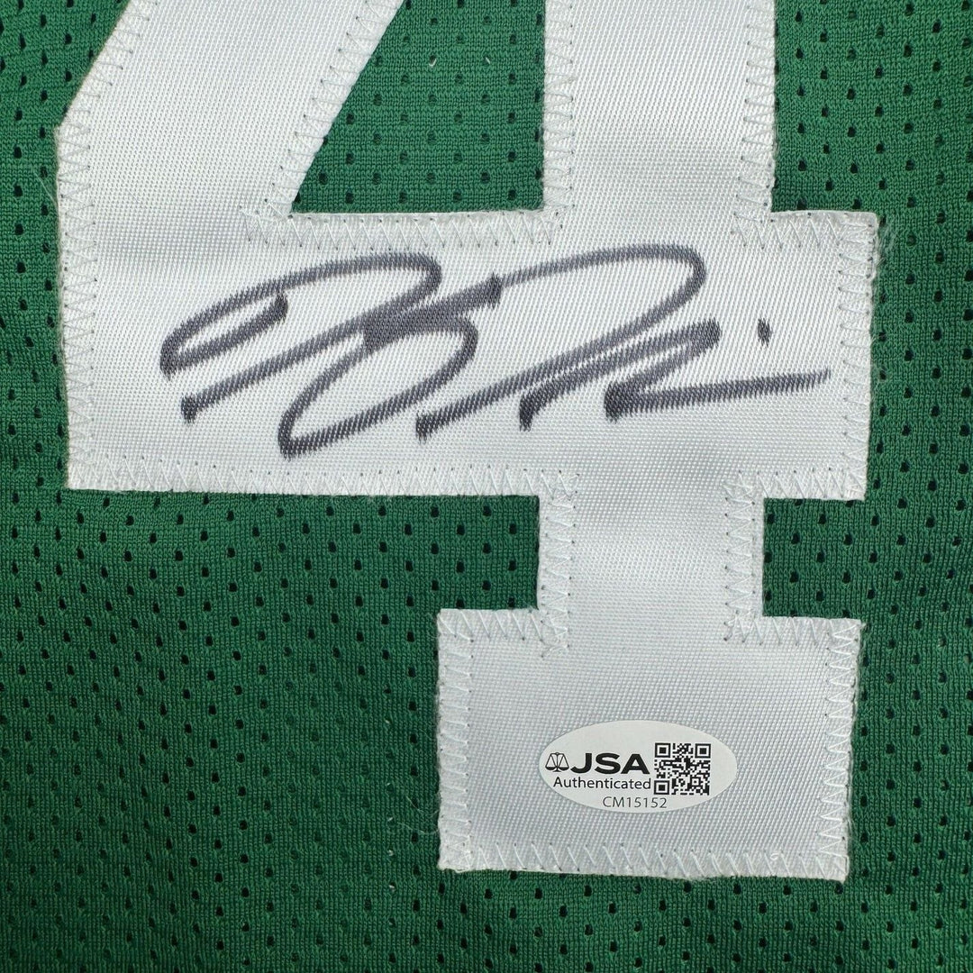 Framed Autographed/Signed Kendrick Perkins 35x39 Boston Jersey JSA COA