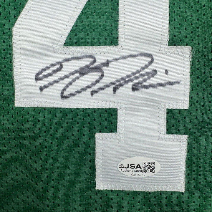 Framed Autographed/Signed Kendrick Perkins 35x39 Boston Jersey JSA COA