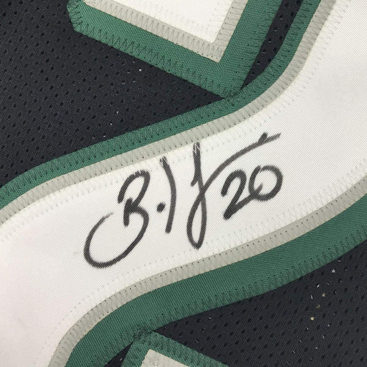 Autographed/Signed BRIAN DAWKINS Philadelphia Black Jersey JSA COA Auto