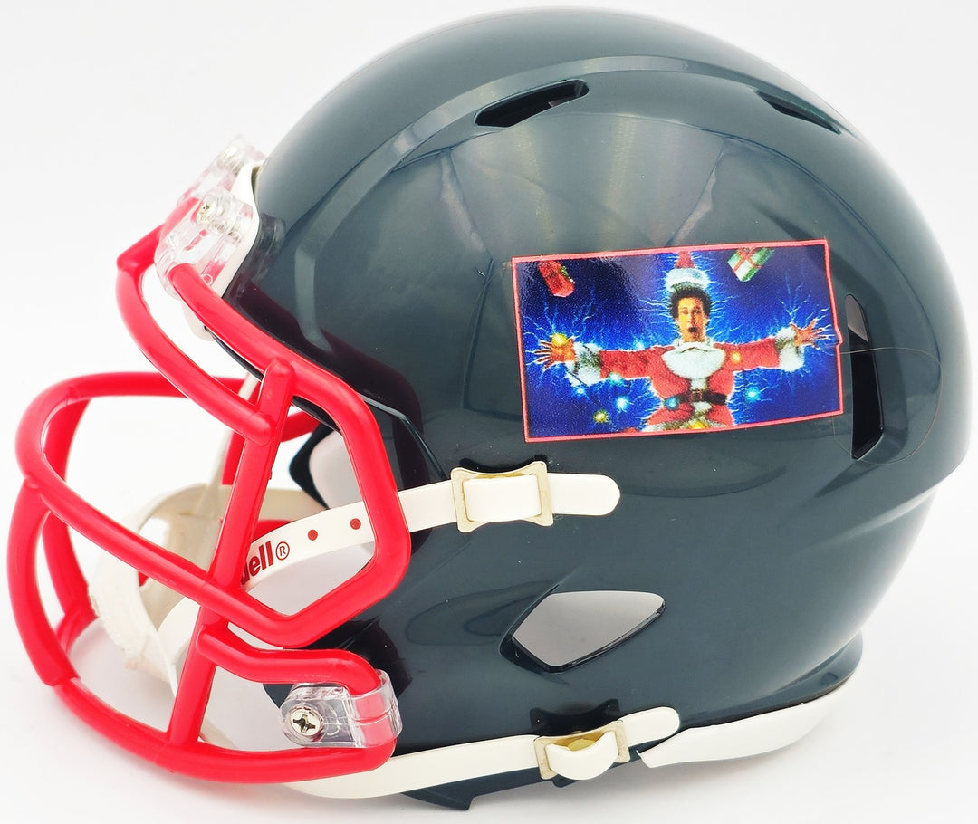 Chevy Chase Auto Signed Christmas Vacation Black Speed Mini Helmet Beckett Wit