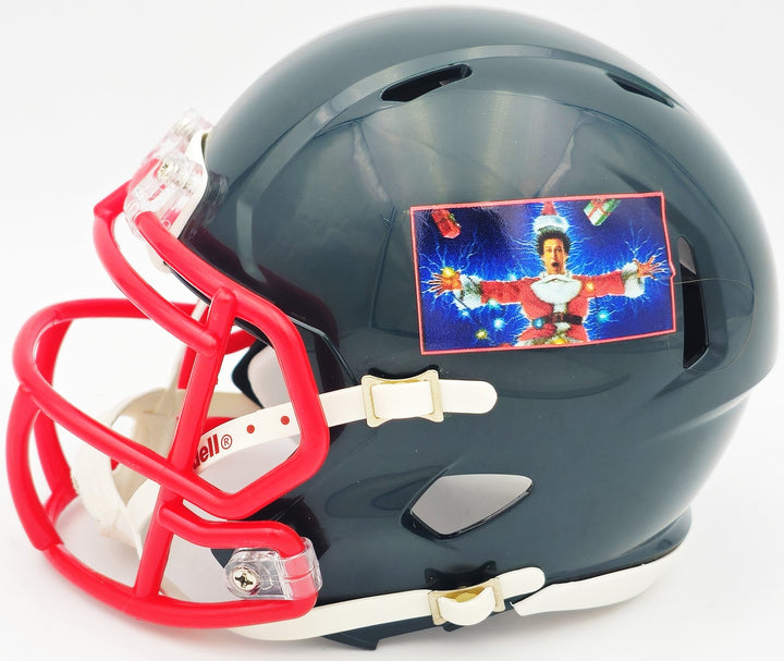 Chevy Chase Auto Signed Christmas Vacation Black Speed Mini Helmet Beckett Wit
