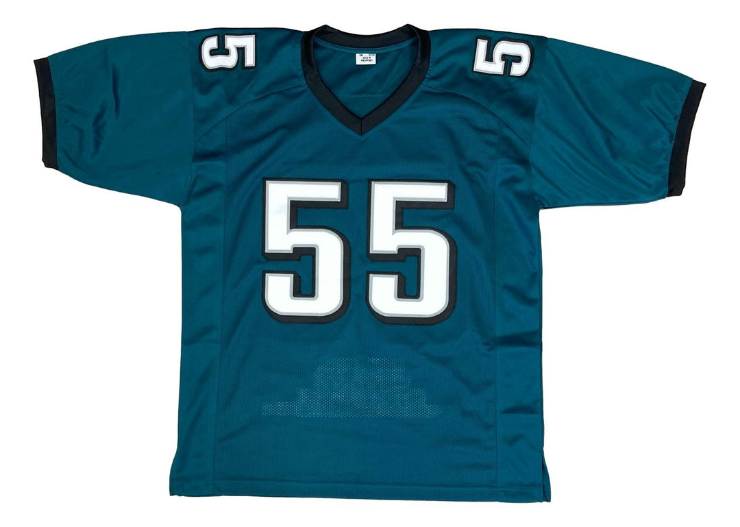 Brandon Graham Philadelphia Signed Green Football Career Stat Jersey BAS