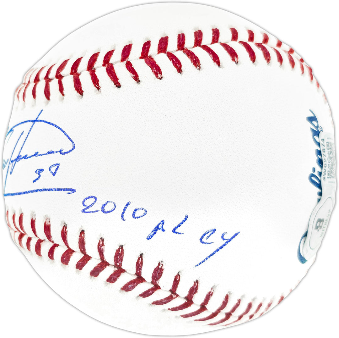 Felix Hernandez Signed MLB Baseball Mariners "2010 AL CY" Beckett Witness