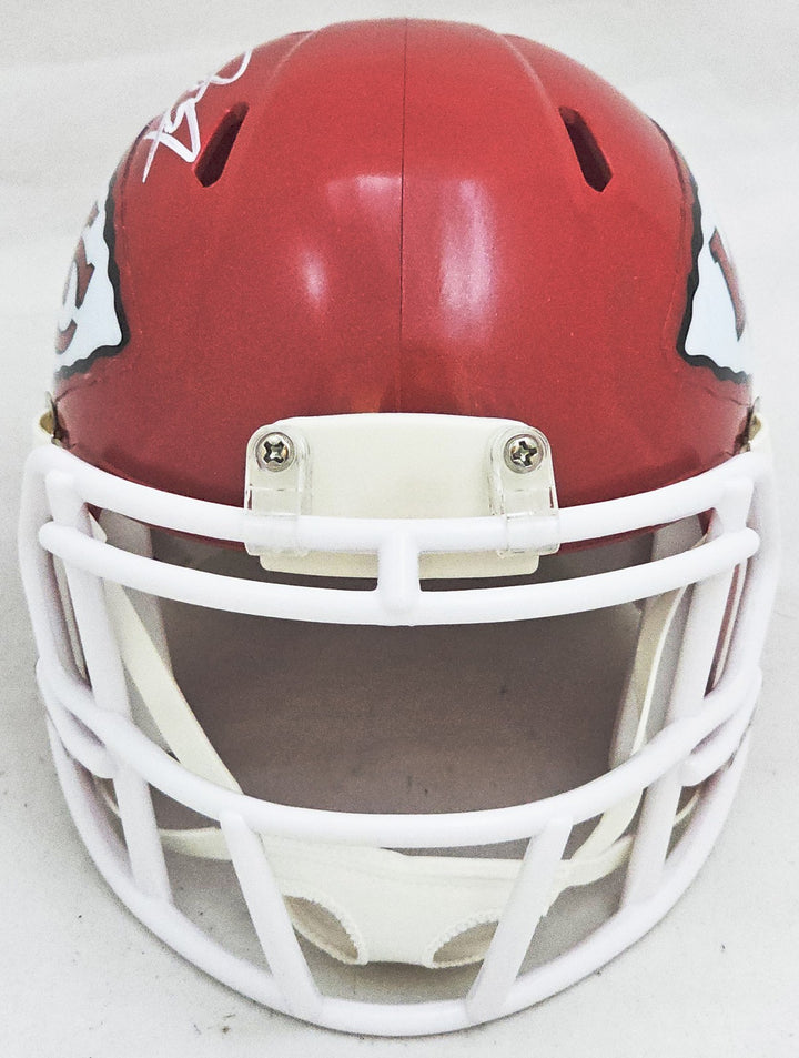 Skyy Moore Auto Signed Kansas City Chiefs Red Speed Mini Helmet Beckett Witness