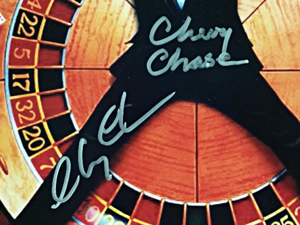 CHEVY CHASE Signed Vegas Vacation 11x17 Photo *FULL NAME AUTO* ~ PSA/DNA COA