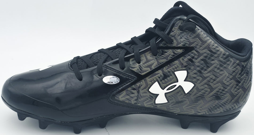 Ernest Jones IV Auto Pair of Black Under Armour Cleats Seahawks Size 10.5