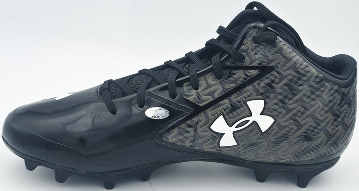Ernest Jones IV Auto Pair of Black Under Armour Cleats Seahawks Size 10.5