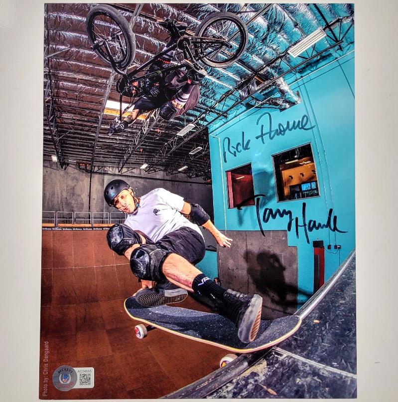Tony Hawk & Rick Thorne signed 8x10 Photo #2 autograph ~ Beckett BAS Holo