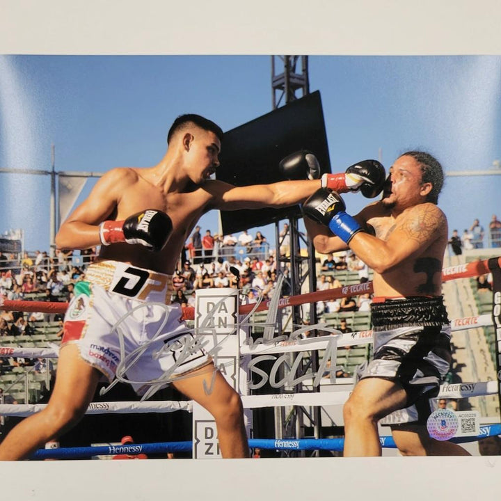 Diego Pacheco signed "SCLA" 8x10 photo boxing autograph ~ Beckett BAS