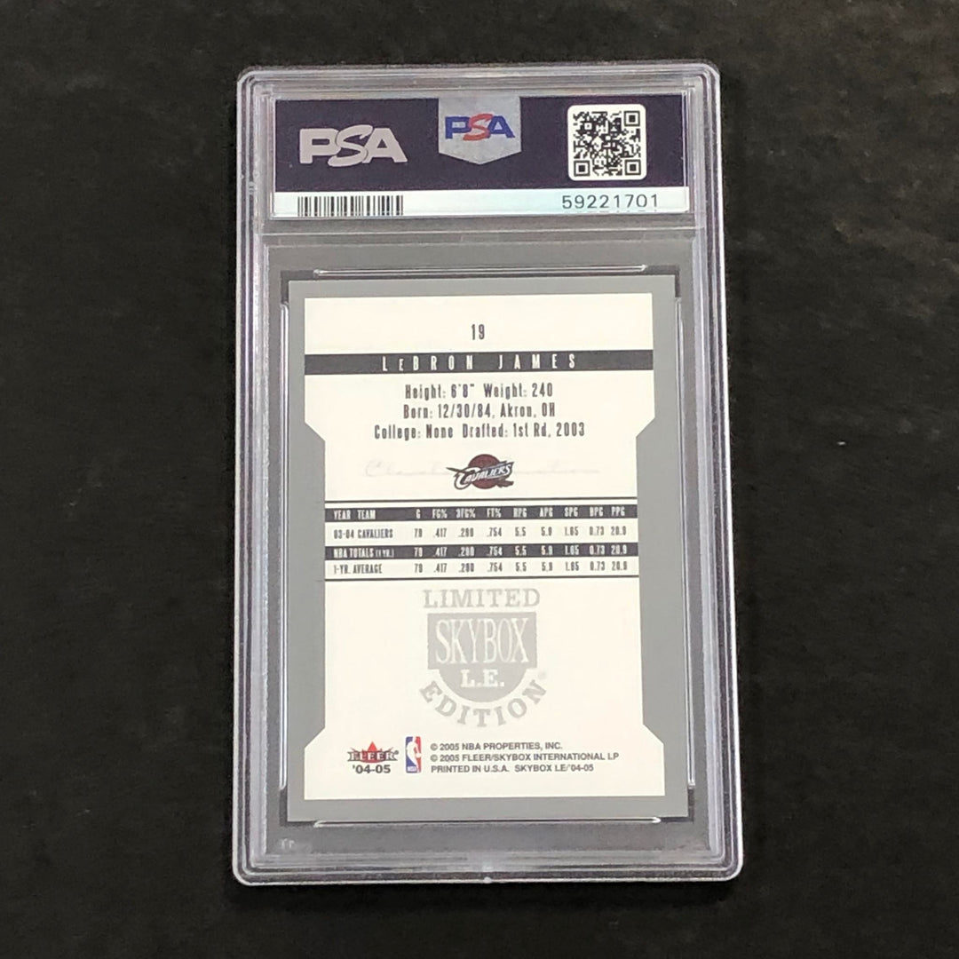2004 Skybox L.E. #19 Lebron James PSA 7 NM Retail