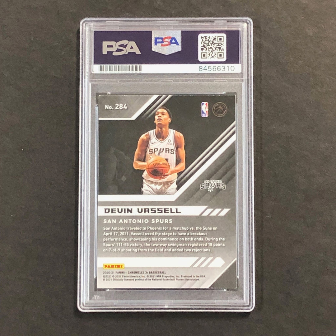 2020-21 Panini Chronicles XR #284 Devin Vassell Signed Card AUTO 10 PSA/DNA Slab