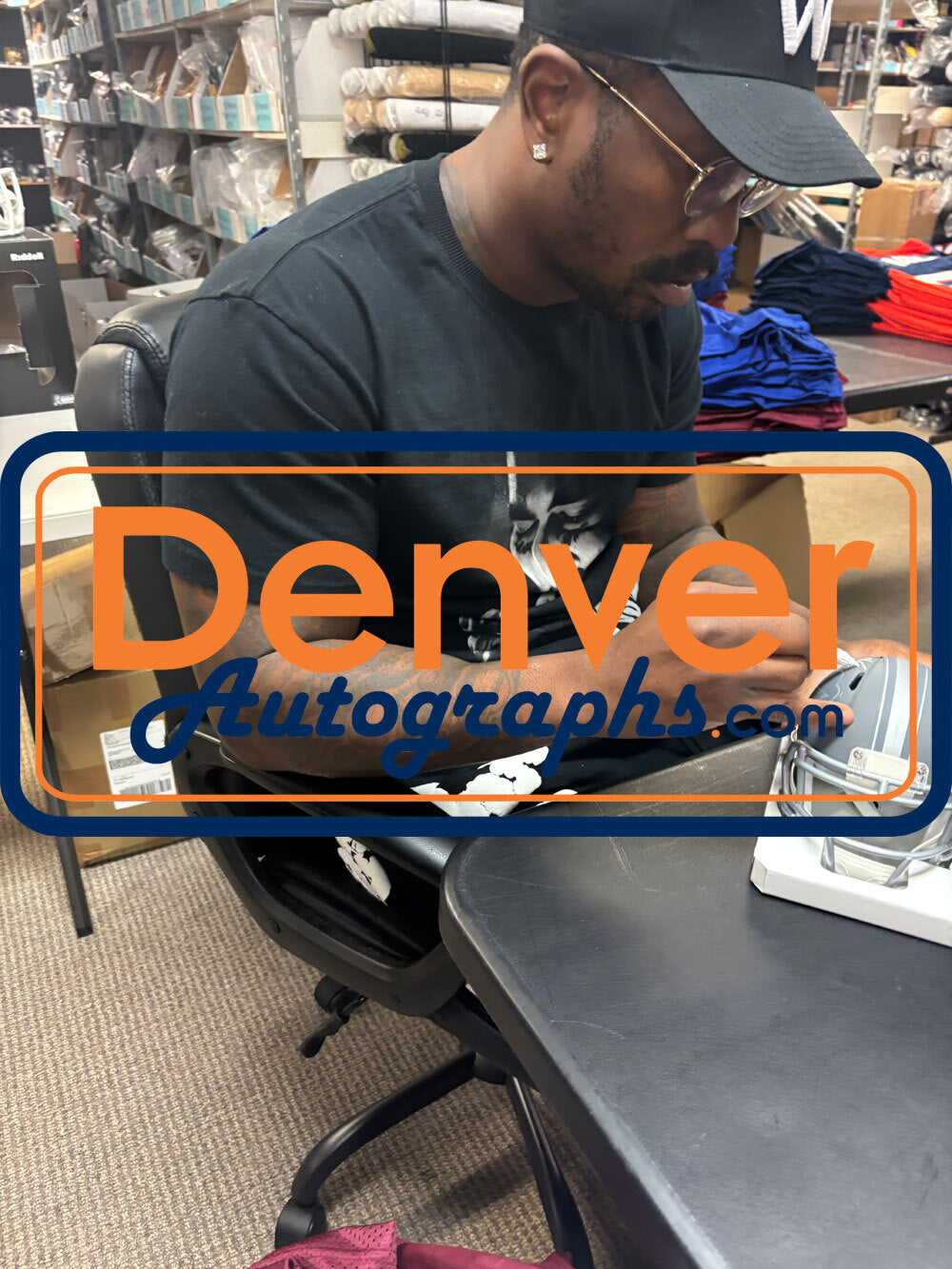 Von Miller Autographed/Signed Buffalo Bills Slate Mini Helmet Beckett 48700