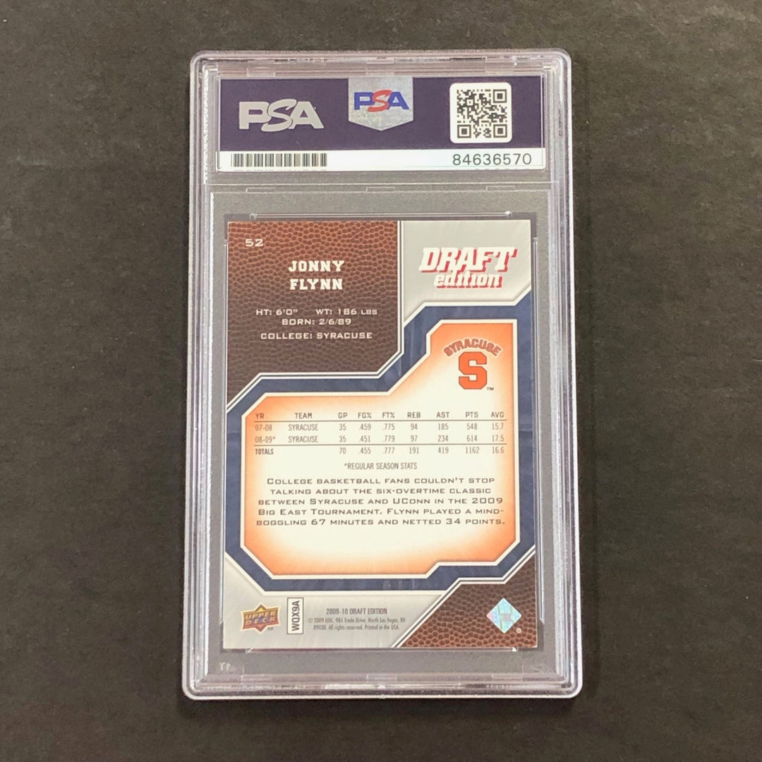 2009-10 Upper Deck Draft Edition #52 JONNY FLYNN Signed Card AUTO PSA Slabbed Sy