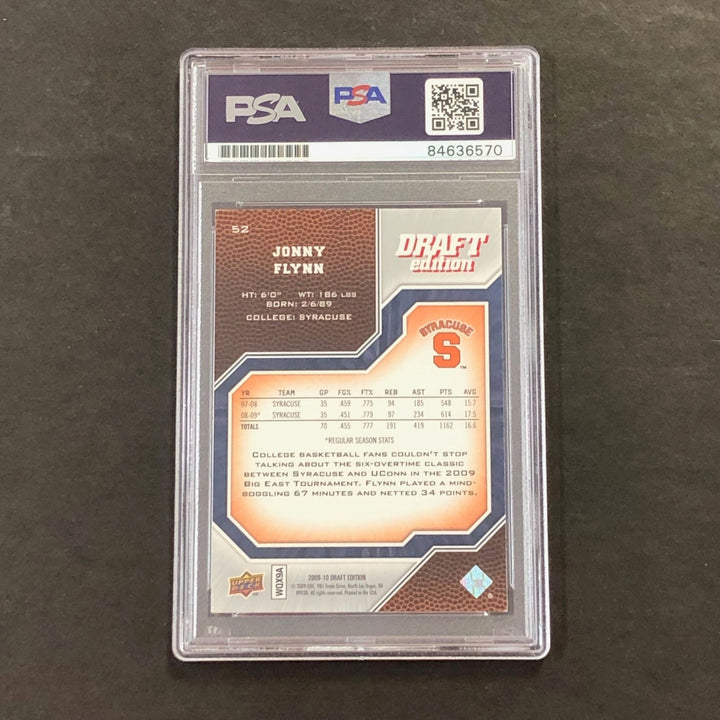 2009-10 Upper Deck Draft Edition #52 JONNY FLYNN Signed Card AUTO PSA Slabbed Sy