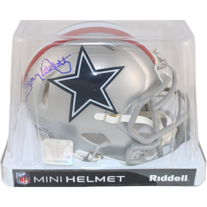 Tony Dorsett Autographed Dallas Cowboys 1976 Mini Helmet Beckett Witness 51264