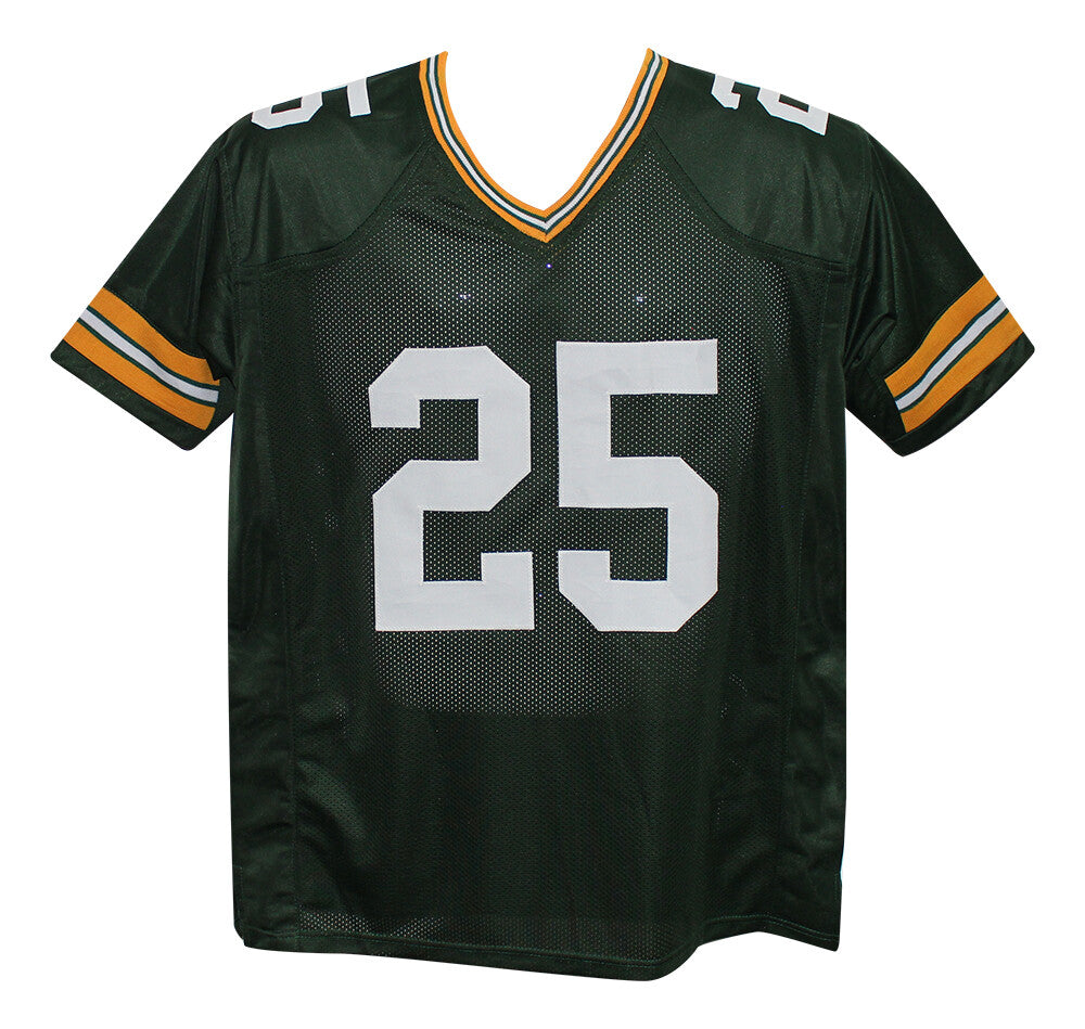 Dorsey Levens Autographed/Signed Pro Style Green XL Jersey Beckett 35517