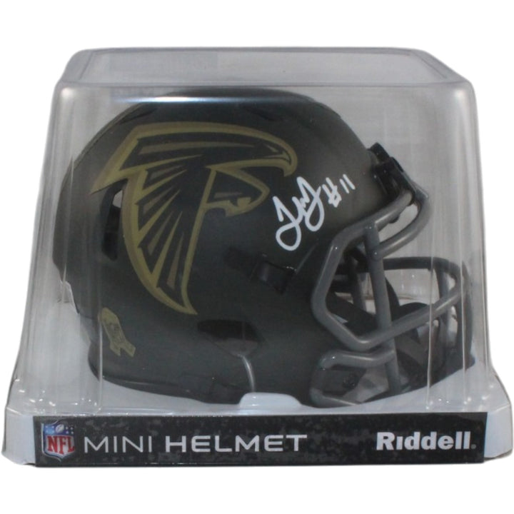 Julio Jones Autographed Atlanta Falcons 25 STS Mini Helmet Beckett Witness 56465