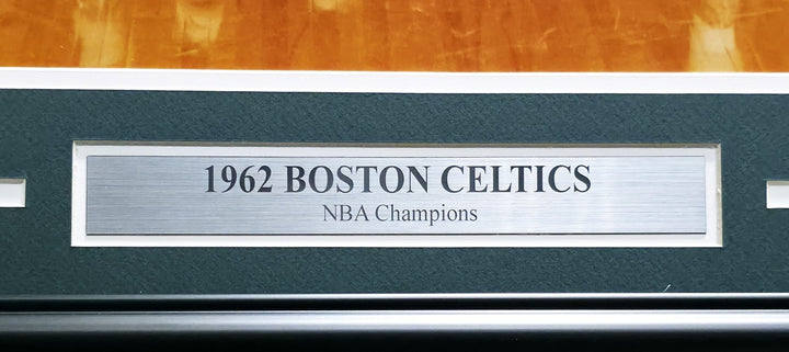 1962 Celtics Team Auto Framed 18x24 Photo 11 Sigs Bill Russell, Auerbach Beckett