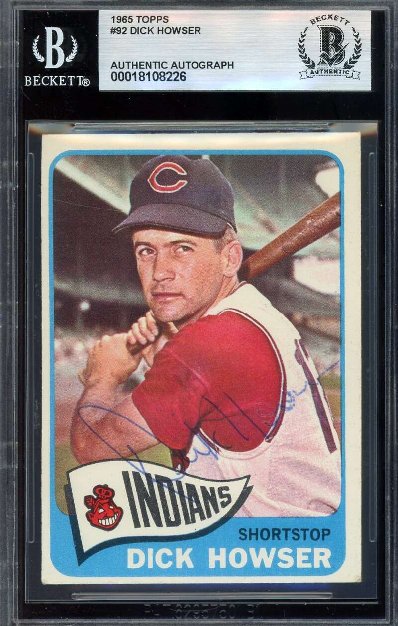 Dick Howser Beckett BAS Vintage Signed 1965 Topps Autograph