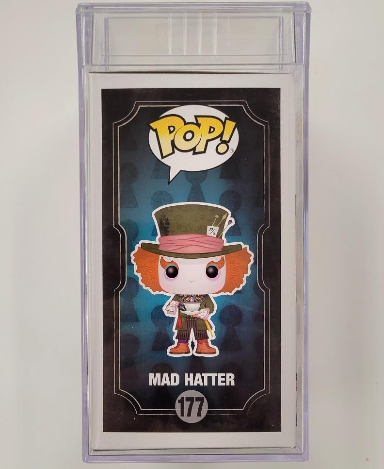Johnny Depp signed Alice Mad Hatter Funko Pop Figure 177 autograph ~ PSA Encap