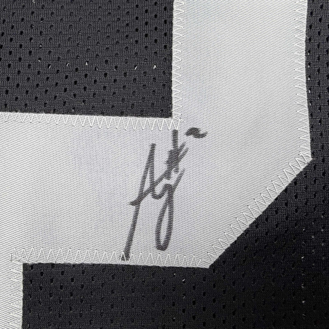 Autographed/Signed Ashton Jeanty Oakland Black Jersey Beckett BAS COA